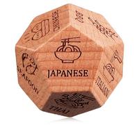 HONITANO Dado in Legno per Decisioni Alimentari 12 Facce, Gioco Cena Divertente per Adulti e Famiglie, Piccolo Accessorio per Scegliere Cosa Mangiare a Natale e Occasioni Speciali