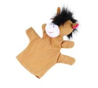 HONITANO Giocattolo Materiale Morbido in Peluche Corto e Cotone Pp per Raccontare Storie e Sviluppare Immaginazione Burattino Mano in Peluche Marrone Cinque Dita Animale