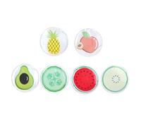 HONITANO Impacchi Freddi Per Gli Occhi a Forma Di Frutta 6 Pezzi in Gel Pvc Rinfrescante e Riscaldabile Per Alleviare Affaticamento Visivo e Favorire Relax in Casa e in Viaggio