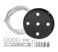 HONITANO Kit Portalampada Soffitto Nero Cavo per Lampadari Supporto Sospensione Resistente e Adatto per Lampade Sospensione e Lampadari Moderni in Interni