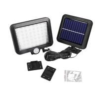 HONITANO Lampada Solare da Parete Divisa LED Cob Super Luminosa con Rilevatore di Movimento e Fotocellula per Esterno Giardino Cortile con Cavo Estensibile Nero
