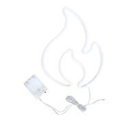 HONITANO LED Neon Light Fiamma Decorativa e Feste Lampada Luminosa LED Lampada Neon Azzurra per Parete Camera Bar e Tavolo