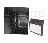 HONITANO Luce Solare Numero Civico LED da Parete Segnale Indirizzo Solare Senza Fili Resistente Intemperie per Casa Giardino e Cortile Facile Installazione Design Elegante in Antico