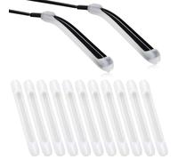 HONITANO Manicotti in Silicone Antiscivolo per Aste 10 Paia di Copri Aste Flessibili e Resistenti Accessori per Lettura e Sole per Sport all'Aperto e Uso Quotidiano