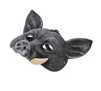 HONITANO Maschera Animale Cinghiale PU Nera per Halloween e Accessorio Costume Resistente e Realistico per Feste e Cosplay Adulti