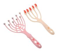 HONITANO Massaggiatore per Cuoio Capelluto 2 Pezzi con 5 e 9 Artigli in Plastica, Strumento Manuale Portatile per Massaggio Rilassante, Pettine Massaggiante Compatto per Uso Casa,