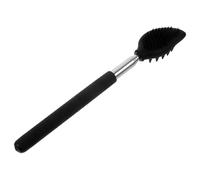HONITANO Massaggiatore Portatile per Corpo con Grattaschiena Estensibile in Silicone Nero Superficie Liscia per Esperienza Confortevole per Collo e Spalle