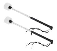 HONITANO Mazze Percussioni in Acciaio Inossidabile Feltro, Coppia da 2 Pezzi, Leggere e Facili da Impugnare, per Kit di Batteria e Strumenti a Percussione