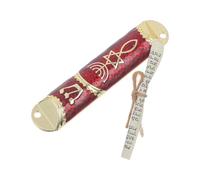 HONITANO Mezuzah con Pergamena Sacra in Lega di Zinco Rossa Ebraica Design a 2 Fori e Bordi Arrotondati, Decorazione per Porta di Casa Religiosa