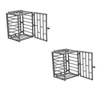 HONITANO Mini Gabbia in Plastica per Animali Domestici 2 Pezzi Struttura Fai da Te per Decorazione Casa e Accessori Creativi Piccola Gabbia in Miniatura per Progetto Scientifico e Gioco