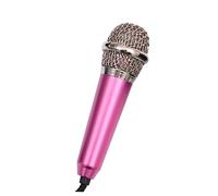 HONITANO Mini Microfono Portatile Wireless Per Karaoke, Altoparlante Senza Fili Rosa, Compatibile Smartphone, Pc e Tablet, Auricolari Integrati Per Registrazioni Vocali e Chat