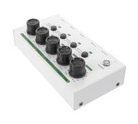 HONITANO Mixer audio a 4, console di missaggio compatta, a basso rumore per un sub-mixaggio di precisione, professionale per microfoni/chitarre/bassi/palcoscenico
