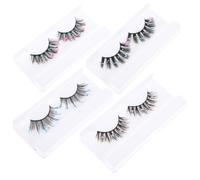 HONITANO Paia in Voluminose Trucco Farfalla Lunghe e per Chimica Fibra 4 Ciglia Finte Glitter Effetto Drammatico e Luminoso Occhi