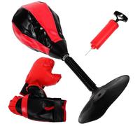 HONITANO Pallina da Boxe Gonfiabile per Guanti e Pompa Kit da Box Desktop Antistress con Molla Pesante e Ventosa Ultra Stabile per Allenamento Indoor Ragazzi e Ragazze Colore Casuale