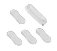 HONITANO Paraurti per Copriwater Trasparenti in Silicone Pu 5 Pezzi, Cuscinetti Ammortizzanti Adesivi Antiscivolo per Wc, Protezione Silenziosa per Coperchio Bagno Domestico