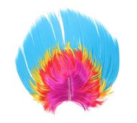 HONITANO Parrucca Punk Cresta Mohawk Blu per Uomo Mascherata Parrucca Brillante e Resistente per Feste Cosplay e Halloween Confortevole e Sicura Colore Casuale Colore Casuale