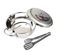 HONITANO Pentola Friggitrice con Termometro Inossidabile per Frittura Profonda Tempura e Compatibile con Gas Ed Elettricità Facile da e Portatile