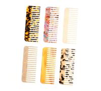 HONITANO Pettine Antistatico Marmorizzato 6Pcs per Pettine Districante Portatile per per Parrucchiere e Styling