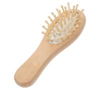 HONITANO Pettine Districante Mini Legno Con Cuscinetto Antistatico Spazzola Portatile Per Massaggio Del Capelluto Adatta Tutti Tipi Di Per Viaggi e Ritocchi Veloci