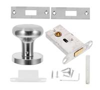 HONITANO Pomolo per Porta Singola in Acciaio Inossidabile Manopola Senza Chiave per Porte Interne Design Invisibile a Forma Circolare Satinato Facile Installazione e Rotazione Libera per