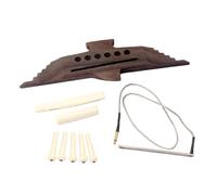 HONITANO Ponte Chitarra Acustica in Legno Resistente Con Sella Capotasto e Pick-up Stick Per Chitarra Folk Accessori Leggeri e Facili Da Usare Colore Caffè Kit Portatile