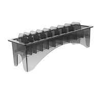 HONITANO Porta-Attrezzi Professionale in Plastica Trasparente Supporto per Pettine Limitatore, Custodia per Accessori e Fermagli per Chioma, per Postazioni da Salone