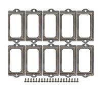 HONITANO Porta etichette antico da 12 pezzi: porta etichette in metallo vintage per biglietti da visita - telaio per per cassetti con vite per scaffali di armadietti per ufficio, biblioteca