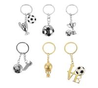 HONITANO Portachiavi con di Calcio, 6 Pezzi, Portachiavi da Calcio per Ragazzi, Sportivi, Bomboniere, Accessori per di per Zaino