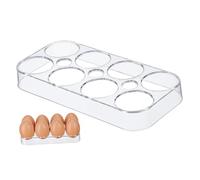 HONITANO Portauova a 8 Scomparti Per Frigorifero in Plastica Trasparente, Progettato Per Conservare Uova Ben Ventilate e Accessibili in Cucina