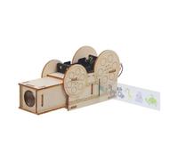 HONITANO Proiettore DIY in Legno per Giocattolo Educativo Scientifico con Componenti per Proiettore Kit Creativo per Sviluppo Immaginazione e Problem Solving Attività Familiare Interattiva