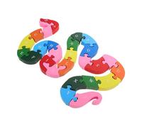 HONITANO Puzzle in Legno Serpente con Lettere Abc Gioco Educativo Montessori in Legno Resistente per Gioco Didattico Stem per Apprendimento Interattivo e Decorazione