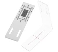 HONITANO Righello Acrilico per Misurazione Crepe Angolari l Tipo Strumento Portatile per Larghezza Crepe Muri Dispositivo di Monitoraggio per Edilizia e Costruzione