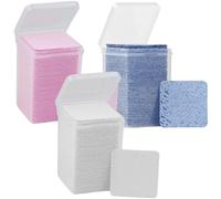 HONITANO Salviette Adesive Professionali per Colla Ciglia Panno Non Tessuto per Rimozione Colla Confezione da 600 Pezzi (3 Scatole Colorate) per Extension Ciglia per Saloni e Viaggi