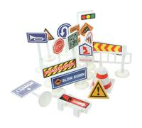 HONITANO Segnaletica Miniatura in Plastica per Educativo per Apprendimento Sicurezza e Gioco di Ruolo Cooperativo