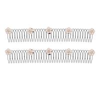 HONITANO Set 2 Pezzi Pettini Fissante Chioma Neri in Lega e Plastico, Accessori Invisibili lo Styling Comodi e Delicati, per Ragazze e Donne Minimaliste