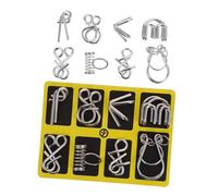 HONITANO Set 2 Puzzle Ad Anello Rompicapo Di Intelligenza in Metallo, Gioco Educativo Per Ragazzo Ragazza e Adulti, Puzzle a Fibbia 8 Pezzi, Divertente Gioco Di Logica e Cultura Tradizionale Cinese