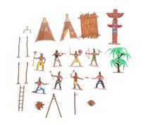 HONITANO Set da 1 Pezzo di Statuette Aborigene in Plastica, Figurine Umane Primitive per Scenari Didattici e Layout Scene, Giocattoli Educativi per Modelli di Tribù Preistoriche