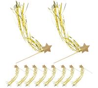 HONITANO Set da 10 Bacchette da Fata Portatili Nastrini Luminosi e Strass, Accessori per Feste Cosplay e Spettacoli Teatrali, Bastoncini Fatati Decorativi e Feste di Halloween