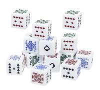 HONITANO Set da 16 Dadi da Poker Acrilici 16Mm Bianchi Resistenti per Giochi da Tavolo Feste Compleanno e Attività all'Aperto Accessori Portatili per Gioco dei Dadi dei Bugiardi