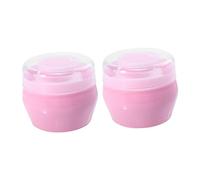 HONITANO Set da 2 Puff per Polvere Corpo Bambini in Soffice Peluche Rosa, Applicazione Facile della Cipria, Delicati sulla Pelle, la Cura Quotidiana dei Neonati