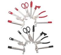 HONITANO Set di Attrezzi in Miniatura per Case delle Bambole Martello Cacciavite Pinze e Chiave Inglese Kit di Accessori Dettagliati per Riparazioni e Decorazioni Fai da Te Leggero e