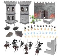 HONITANO Set di Mini Soldatini Medievali 250 Pezzi, Modelli di Cavalieri e Soldati da Tavolo in Plastica Resistente alle Intemperie, Action Figure Dettagliate per Giochi di Ruolo