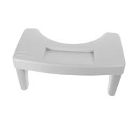 HONITANO Sgabello Wc Antiscivolo Grigio Chiaro per Adulti Poggiapiedi Compatto e Multifunzionale per Bagno Sedile Fisiologico Robusto e Stabile