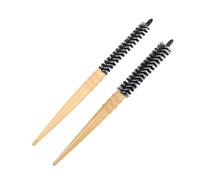 HONITANO Spazzola per Chioma a Rullo in Legno Pettine Rotondo 2 Pezzi Set Piccolo e Grande Spazzola per Asciugatura Antistatica per Styling e Massaggio Capelluto per Chioma Femminile