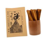 HONITANO Strumento Divinazione i Ching 64 Bastoncini di bambù Tubo Decorativo Libro e Immagini per Insegnamento e Collezione di Saggezza