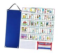 HONITANO Tabella Routine in Non Grafico Visivo Chore Chart Educativo con Carte Rimovibili per Attività Quotidiane e Calendario Montessori per Ragazzi e Ragazze