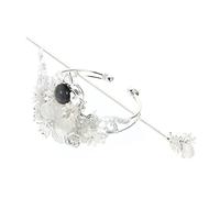 HONITANO Tiara in Stile Cinese Set da 2 Pezzi, Accessori per Chioma Hanfu Donna, Decorazione Antica per Chioma, Copricapo Classico in Argento, Accessorio Fotografico Colore Casuale