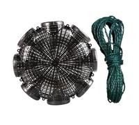 HONITANO Trappola per Pesci e Gamberi con Fondo Piatto Gabbia Esche Multi-fori in Plastica Resistente Retino Pesca Portatile per Carpe Anguille e Crawfish con Corda
