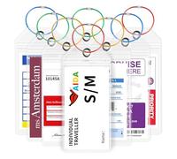 Honizer Confezione da 8 etichette per valigie AIDA, 19 x 11 cm, trasparenti per crociere con nastro in metallo, robuste targhette per valigia per Aida TUI La mia nave