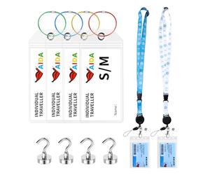 HONIZER Etichetta per valigia, Essenziali Crociera 2025] 4 etichette per valigie crociere + 2 Lanyard Removibili & 4 Ganci Magnetici | Accessori Indispensabili per Crociere MSC, Costa, N rociere